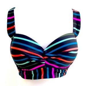 Terra&Sky… 2 pieces Multi-colors Swim suit.  Bikini Top…3x Molded cup*